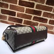 Gucci gg supreme brown handle bag - 4