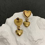 Balenciaga earings gold heart  - 1