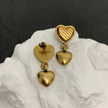 Balenciaga earings gold heart 