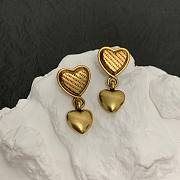 Balenciaga earings gold heart  - 2