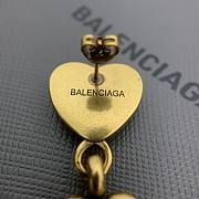 Balenciaga earings gold heart  - 5