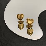 Balenciaga earings gold heart  - 4