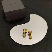 Balenciaga earings gold heart  - 6