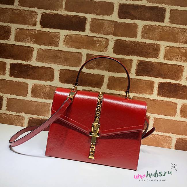 GUCCI Small Sylvie 1969 Top-Handle Red Bag  - 1