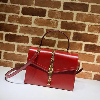 GUCCI Small Sylvie 1969 Top-Handle Red Bag 