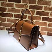 GUCCI Small Sylvie 1969 Top-Handle Brown Bag - 5