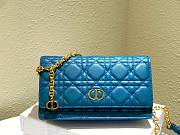 Dior caro blue shoulder bag  - 1