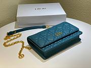 Dior caro blue shoulder bag  - 6