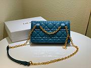 Dior caro blue shoulder bag  - 3