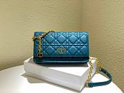 Dior caro blue shoulder bag  - 4