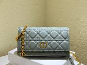 Dior caro gray shoulder bag - 1