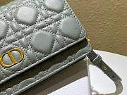 Dior caro gray shoulder bag - 2