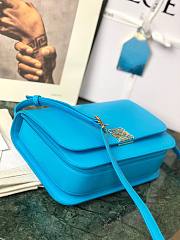 Loewe Goya leather shoulder bag in blue - 3