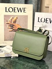 Loewe Goya leather shoulder bag in green - 1