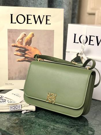 Loewe Goya leather shoulder bag in green