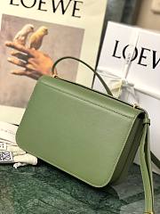 Loewe Goya leather shoulder bag in green - 3