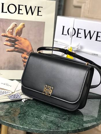 Loewe Goya leather shoulder bag in black