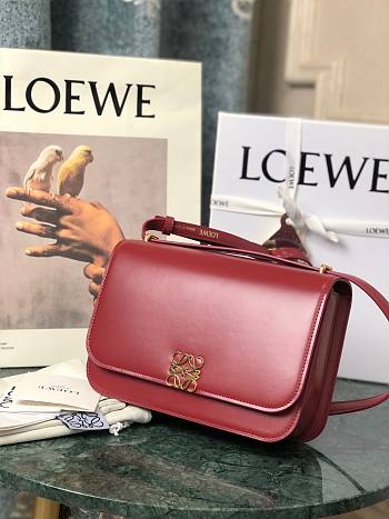 Loewe Goya leather shoulder bag in red