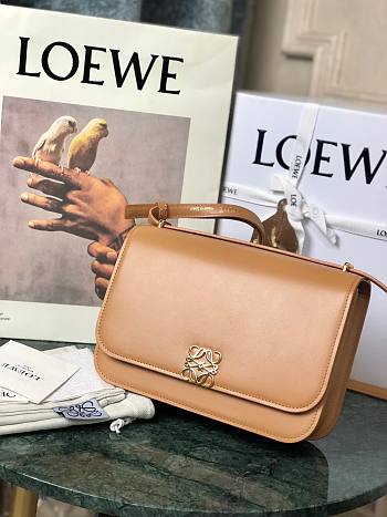 Loewe Goya leather shoulder bag in brown