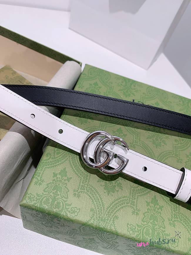 Gucci belt white/black reversable  - 1