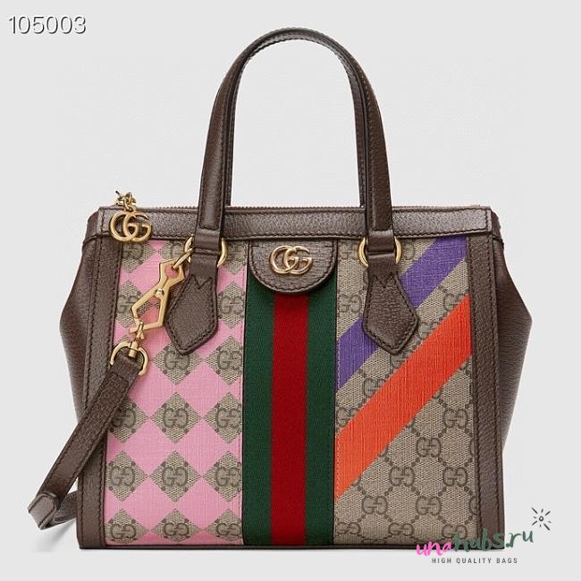  Gucci Ladies Small Ophidia GG Flora Tote Bag - 1