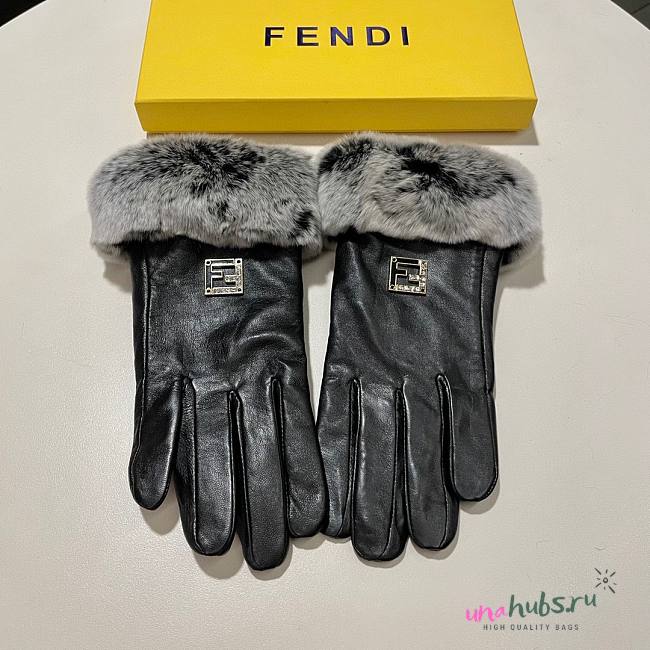 Fendi gloves black - 1