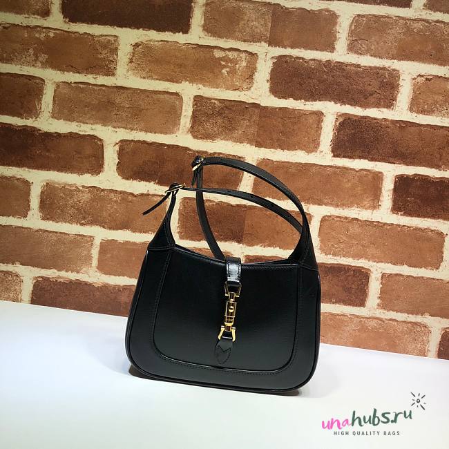 Gucci hobo black leather 19cm - 1