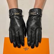 Hermes leather gloves in black - 4