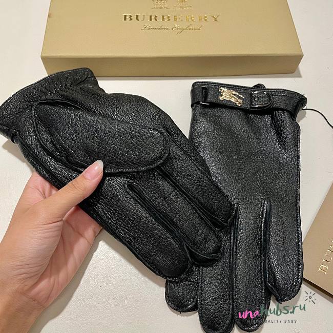 Burberry leather gloves - 1