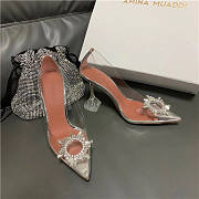 Amina muaddi clear crystal heels - 1