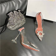 Amina muaddi clear crystal heels - 2