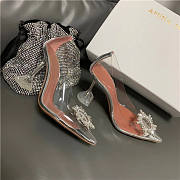 Amina muaddi clear crystal heels - 4