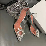 Amina muaddi clear crystal heels - 5