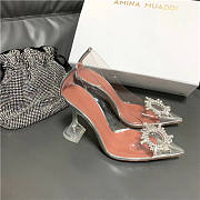 Amina muaddi clear crystal heels - 6