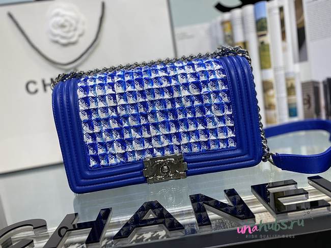 Chanel flap bag blue 25cm - 1