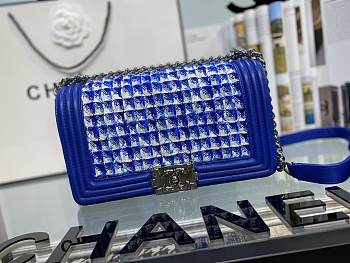 Chanel flap bag blue 25cm