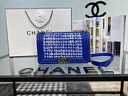 Chanel flap bag blue 25cm - 2