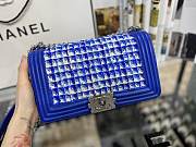 Chanel flap bag blue 25cm - 4