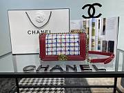 Chanel flap bag red 25cm - 5