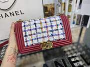 Chanel flap bag red 25cm - 4