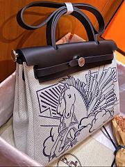 Hermes Herbag Horse Black 31cm - 4