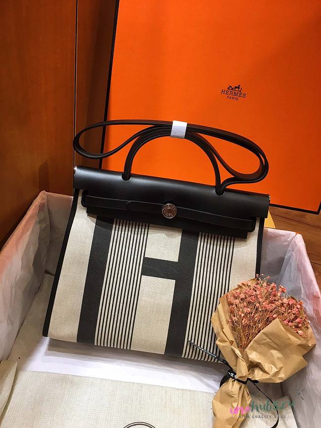 Hermes Herbag  Black 31cm - 1