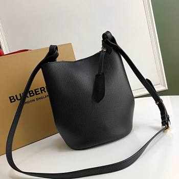 Burberry Haymarket small black tote bag