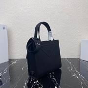 Prada Leather Tote Bag in black 1bg382  - 4