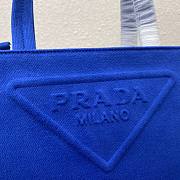 Prada Leather Tote Bag in blue 1bg382 - 4