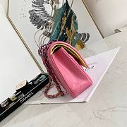 Chanel flap bag 2 tone pink bag 25cm - 2