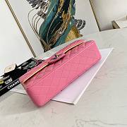 Chanel flap bag 2 tone pink bag 25cm - 4