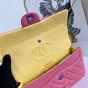 Chanel flap bag 2 tone pink bag 25cm - 5