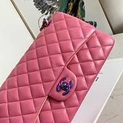 Chanel flap bag 2 tone pink bag 25cm - 6