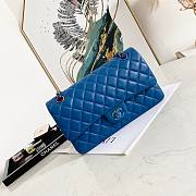 Chanel flap bag 2 tone blue bag 25cm - 1